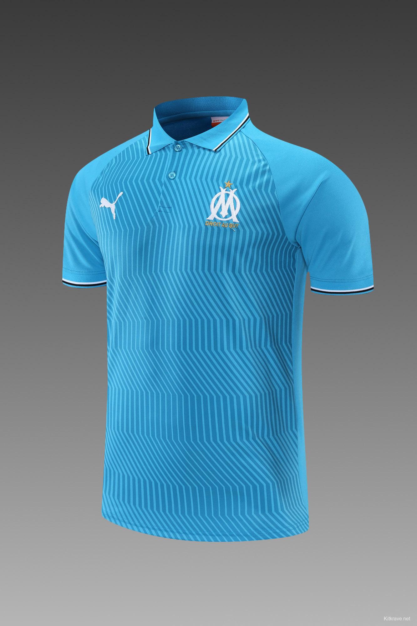 Olympique de Marseille POLO kit Royal Blue (not supported to be sold separately)