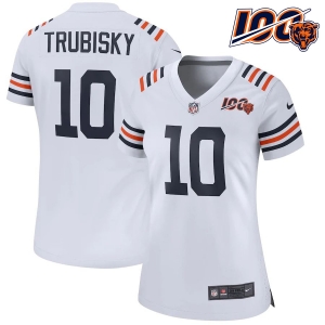 Women's Mitchell Trubisky White 2019 100th Season Alternate Classic Player Limited Team Jersey