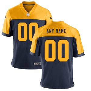 Youth Navy Customized Throwback Game Team Jersey