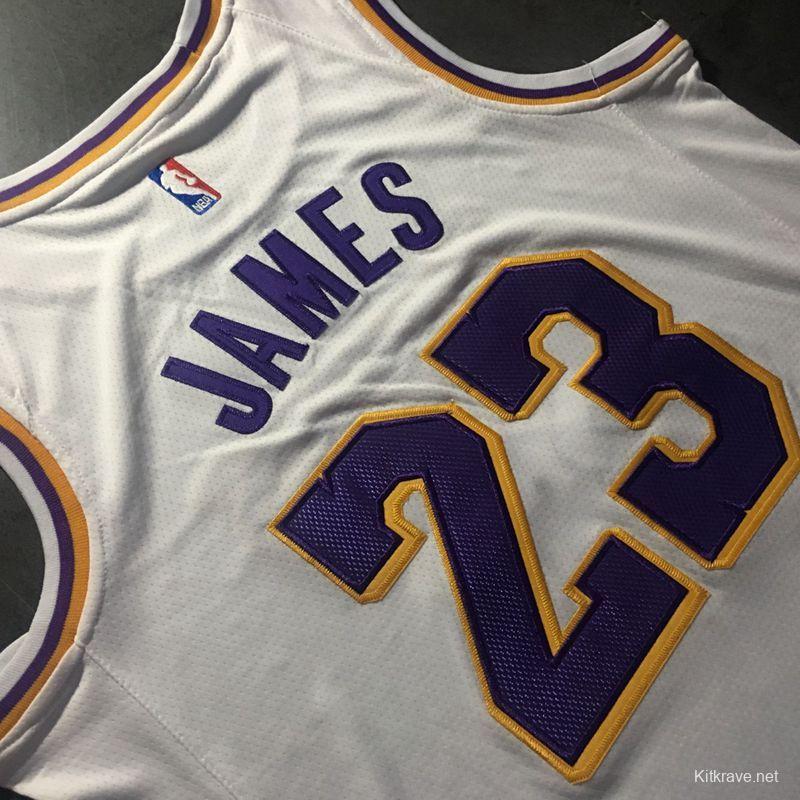 Men's LeBron James White Retro Classic Team Jersey