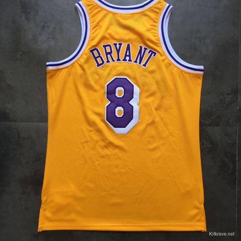 Men's Kobe Bryant Yellow Retro Classic Team Jersey