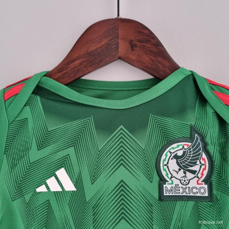 2022 Mexico Home Baby KM#0026 9-12 Soccer Jersey