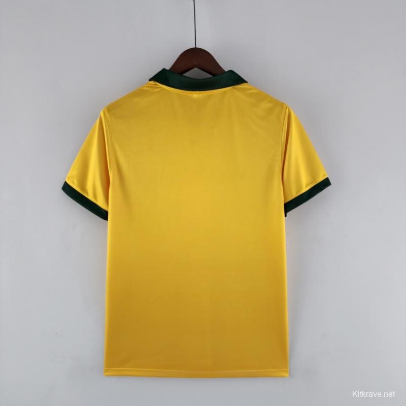 Retro 1988 Brazil Home Soccer Jersey