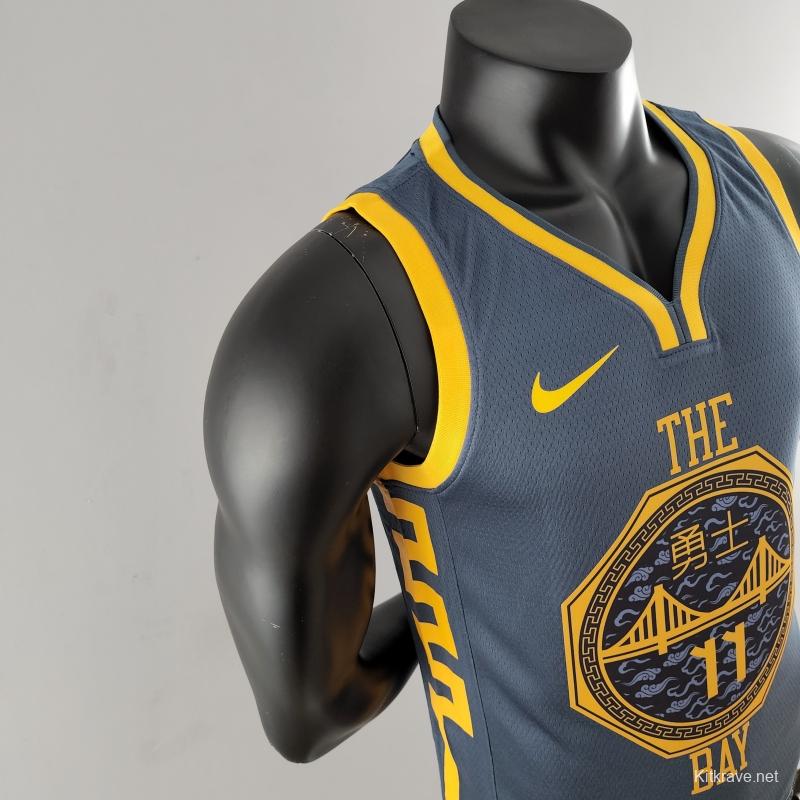 2018 HOMPSON #11 Golden State Warriors Grey NBA Jersey