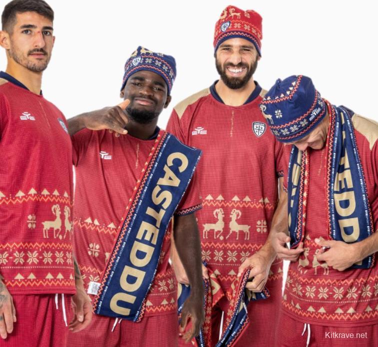 22/23 Cagliari Calcio Christmas Pre-match Jersey