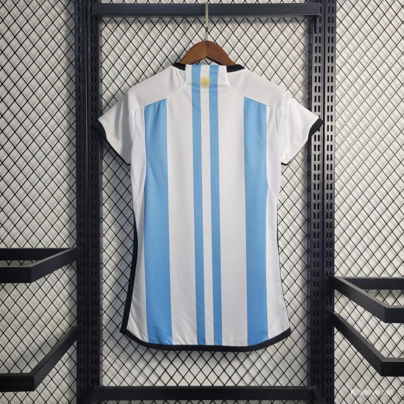 3-Stars Women 2023 Argentina Home Jersey