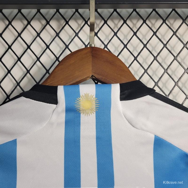 3-Stars 2023 Kids Argentina Home Jersey