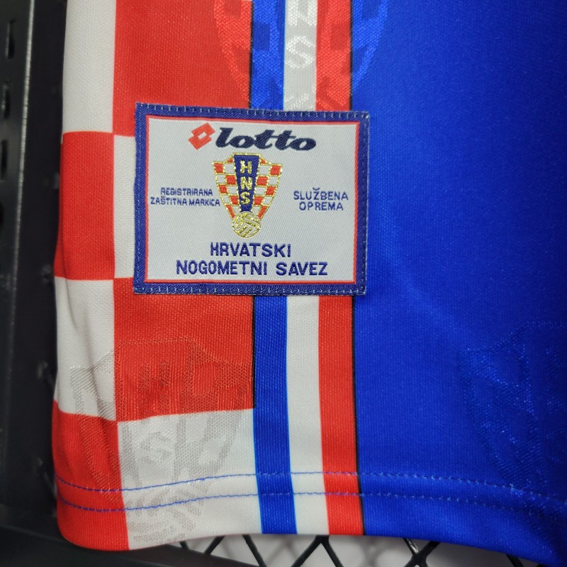 Retro 1998 Croatia Away Blue Jersey