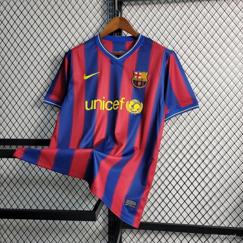 Retro 09-10 Barcelona Home Soccer Jersey