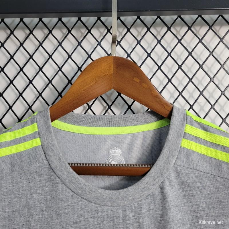 Retro 15/16 Real Madrid Away Grey Soccer Jersey