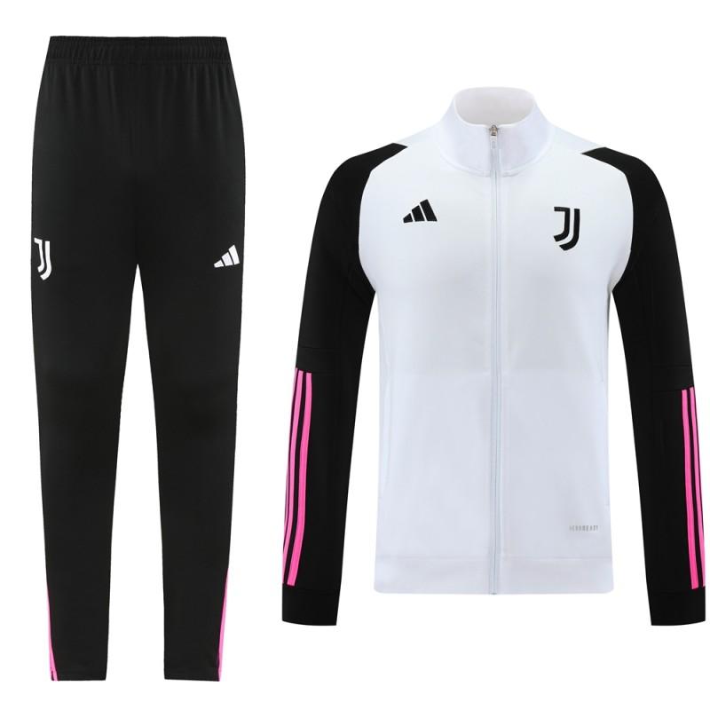 23/24 Juventus White Full Zipper Jacket+Pants