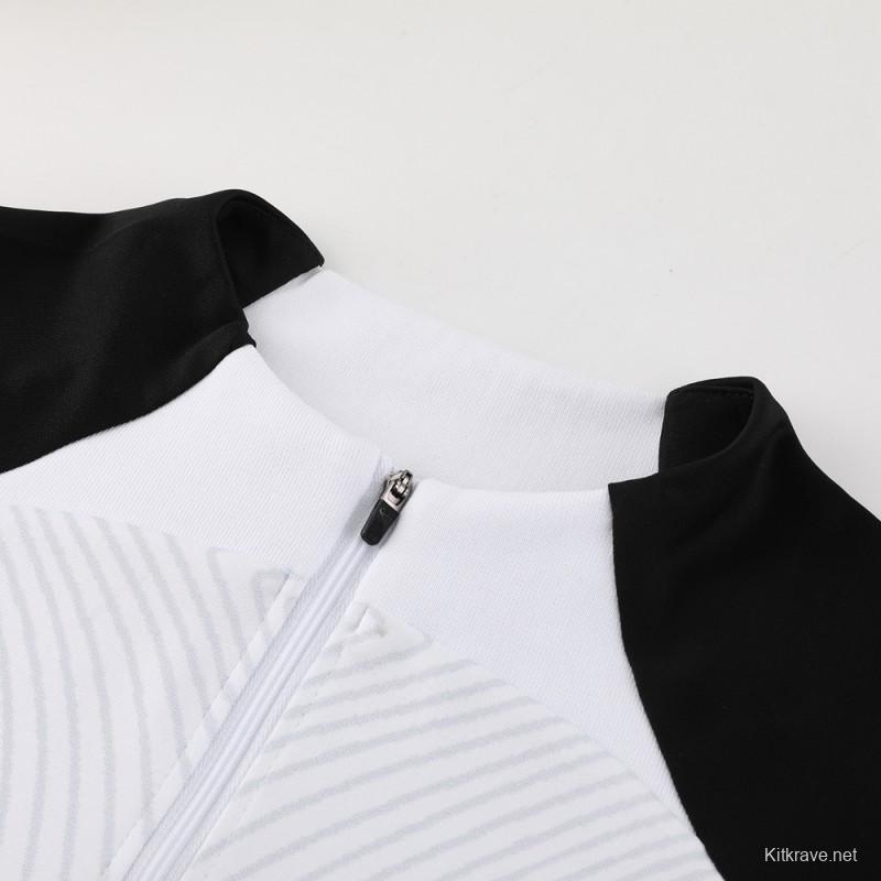 2024 Nike White/Black Half Zipper Jacket+Pants