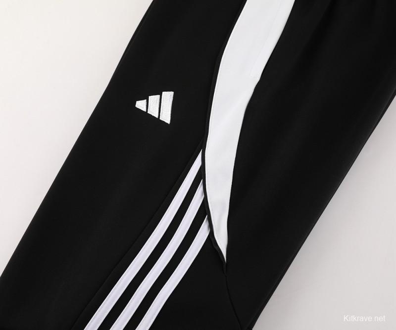 2024 Adidas Black/White Full Zipper Jacket+Pants