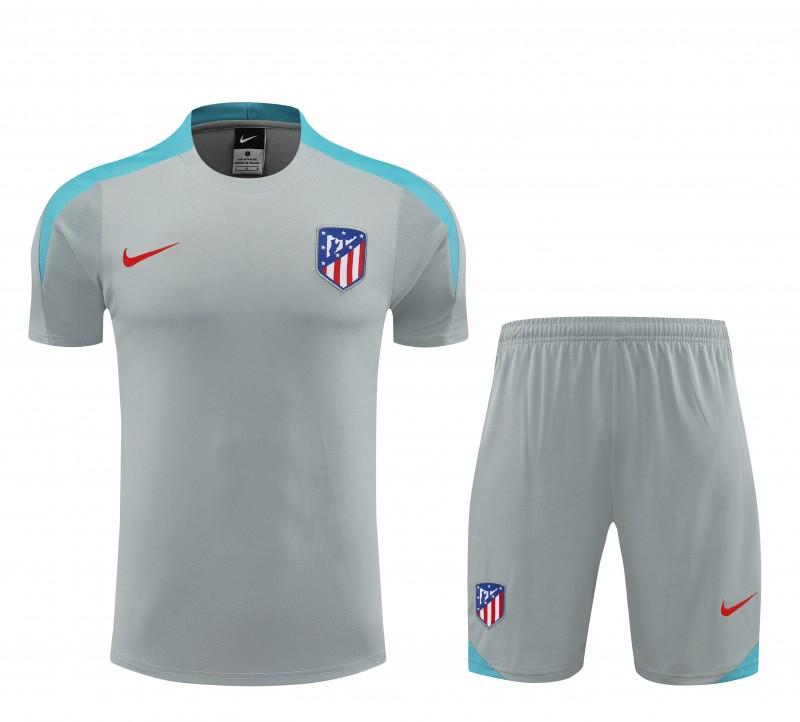 23/24 Atletico Madrid Grey Cotton Short Sleeve Jersey+Shorts