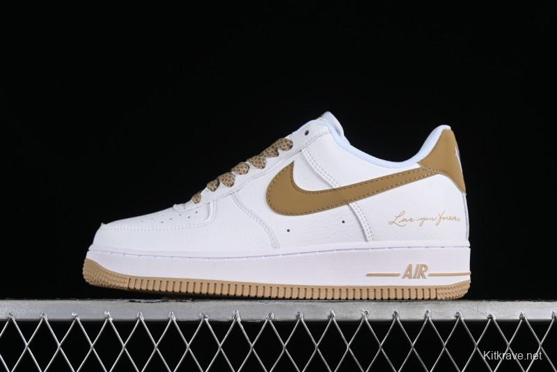 Nike Nocta x Nike Air Force 1 '07 Low "Certified Lover Boy" Khaki Classic Low-Top Casual Sneakers - LO1718-051