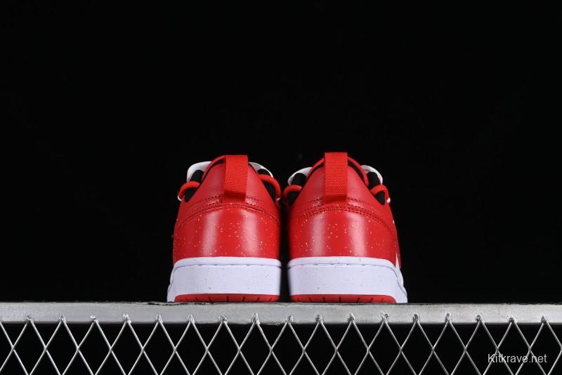 Nike Court Borough Low-Top Casual Sneakers with Dragon Emblem and Splatter Ink Vibe Style - DV5456-600