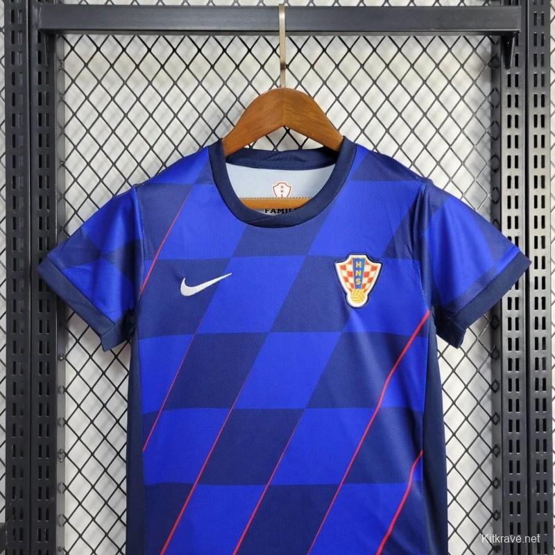 2024 KIDS Croatia Away Blue Jersey