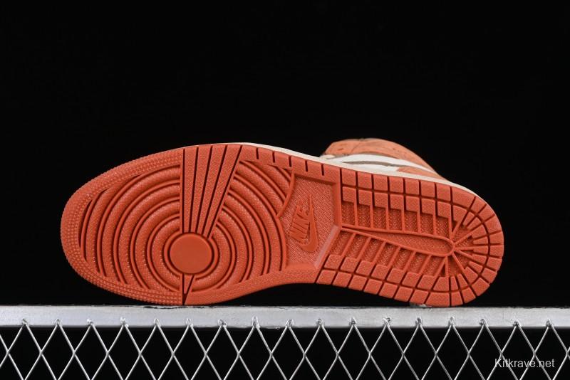 Nike Air Jordan 1 High OG Basketball Shoes in Dusted Clay & Dune Colorway - FQ2941-200