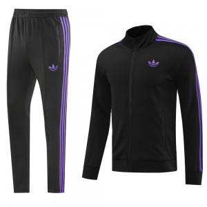 24/25 Adidas Original Black/Purple Full Zipper Jacket +Long Pants