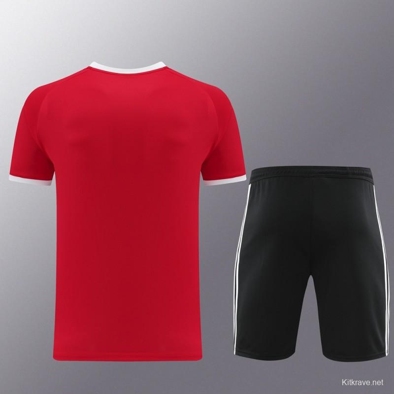 24/25 Adidas Original Red Short Sleeve Jersey+Shorts