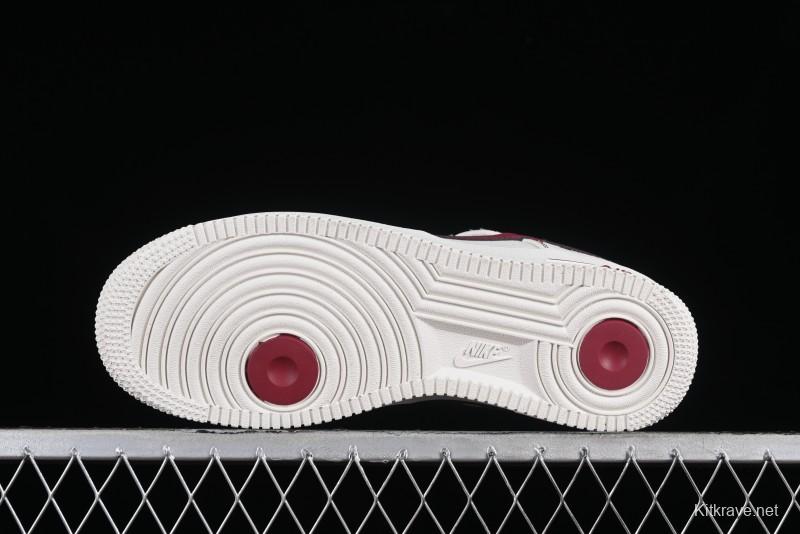 Nike Vlone x Air Force 1 '07 Low Collaboration Wine Red Casual Sneakers - AA5360-010