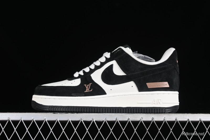 Nike Air Force 1 '07 Low LV Collaboration - Beige Black Pigskin Casual Sneakers - HD1968-010