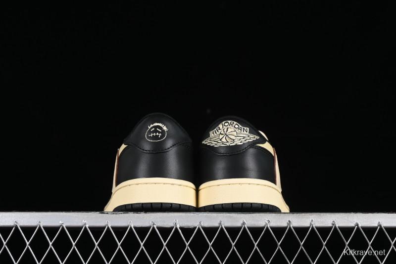 Nike Travis Scott x Air Jordan 1 Low OG AJ1 Reverse Swoosh Sneakers - DM7866-201