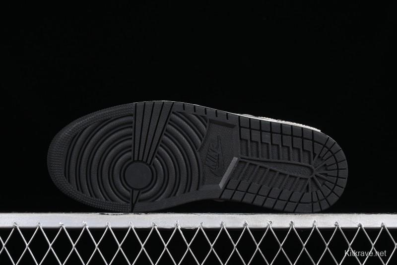 Nike Air Jordan 1 Low AJ1 Panda Prank Street Graffiti - Angel Demon Low Top Basketball Shoes - DQ8421-001