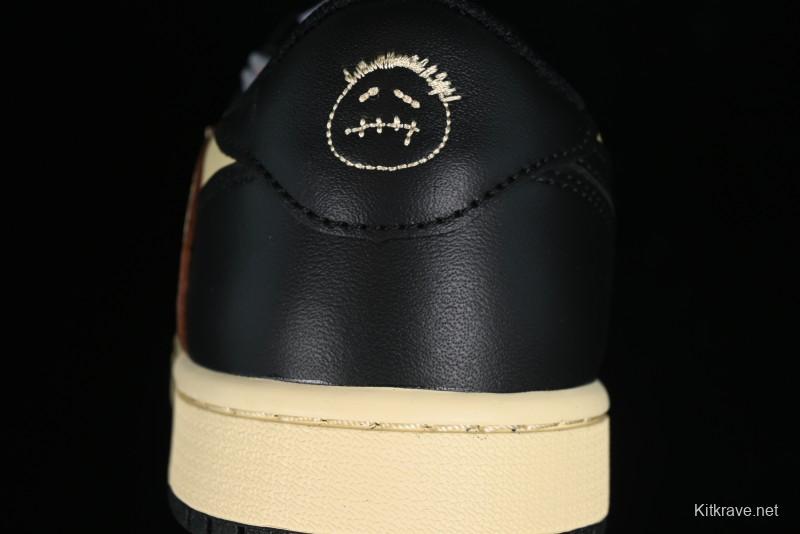 Nike Travis Scott x Air Jordan 1 Low OG AJ1 Reverse Swoosh Sneakers - DM7866-201