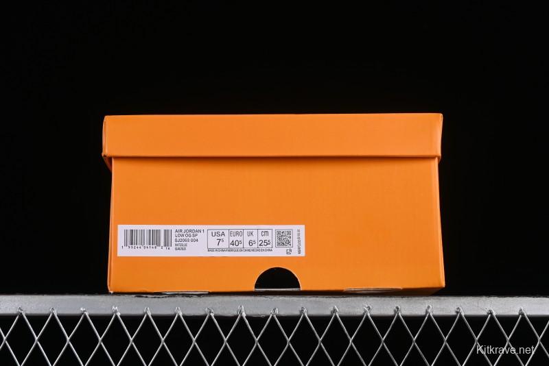 Nike Air Jordan 1 Low OG SP Travis Scott x Fragment Design Retro Sneakers with Reverse Swoosh - SJ2068-004