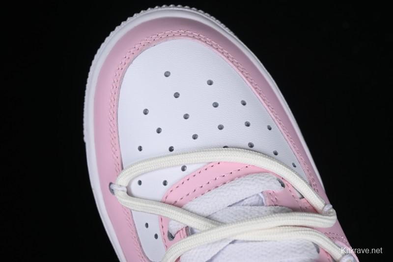 Nike Air Force 1 '07 Low Casual Sneakers with Dreamy Butterfly & Pastel Macaron Colorway - VV1998-013