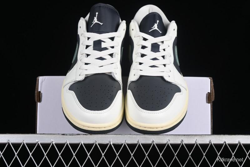 Nike Air Jordan 1 Low AJ1 Black Green Casual Sneakers - DC0774-001