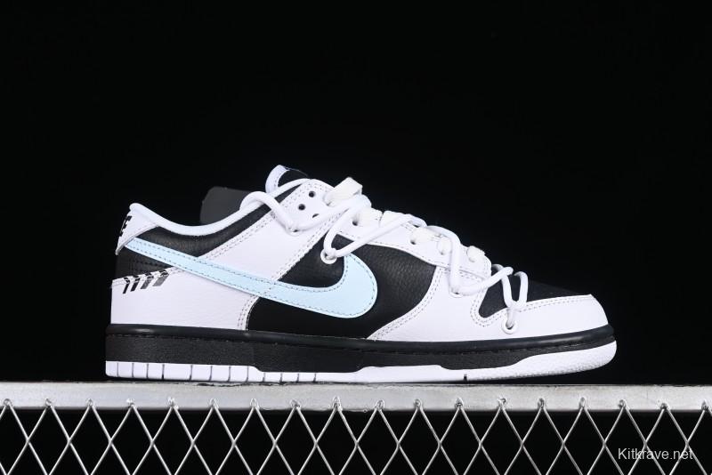 Nike Dunk Low Reverse Panda Graffiti Color SB Lace-Up Low-Top Casual Skate Shoes - FD9064-011