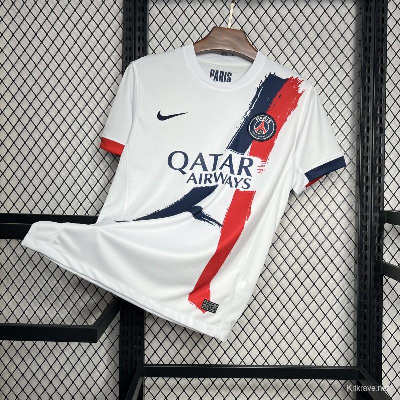 24/25 PSG Away White Jersey