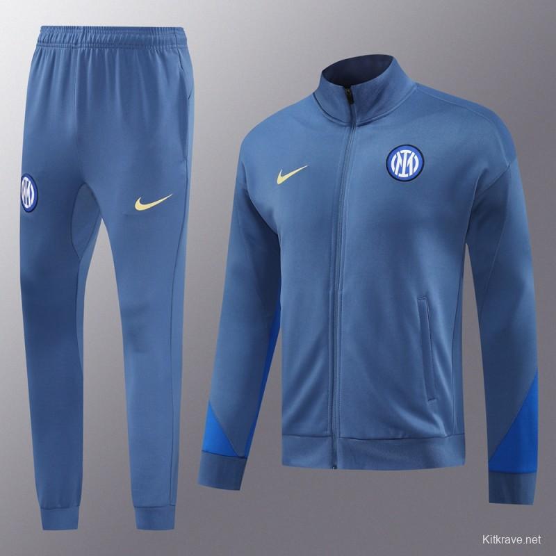 24/25 Inter Milan Blue Full Zipper Jacket +Long Pants