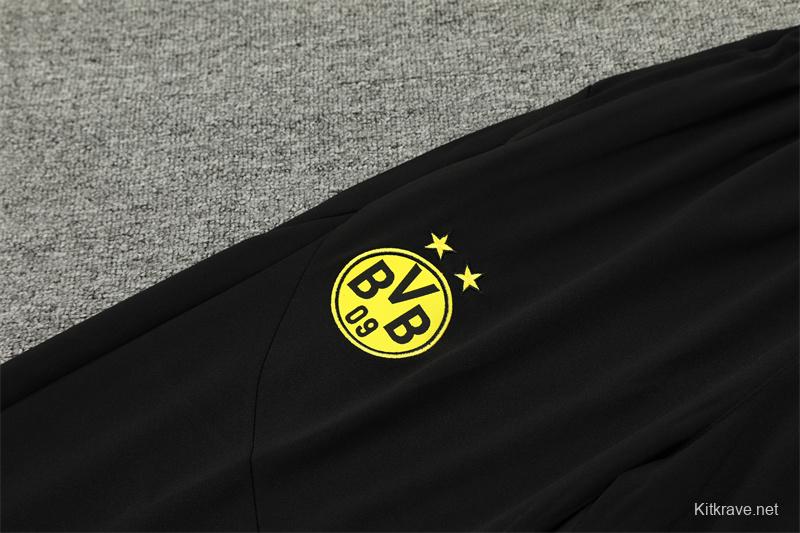 24/25 Borussia Dortmund Yellow Half Zipper Jacket+Long Pants