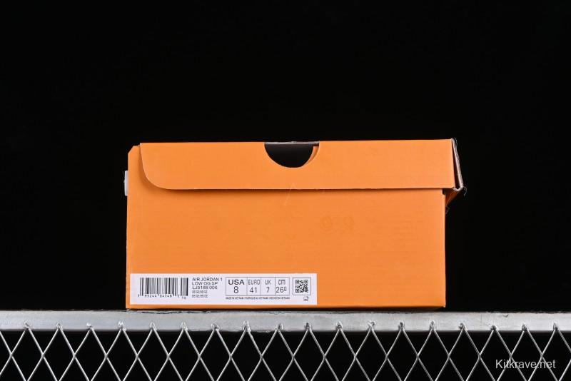 Nike Travis Scott x Fragment Design x Jordan Air Jordan 1 Low OG SP AJ1 LV Beige Brown Print Casual Sneakers - LJ5188-006