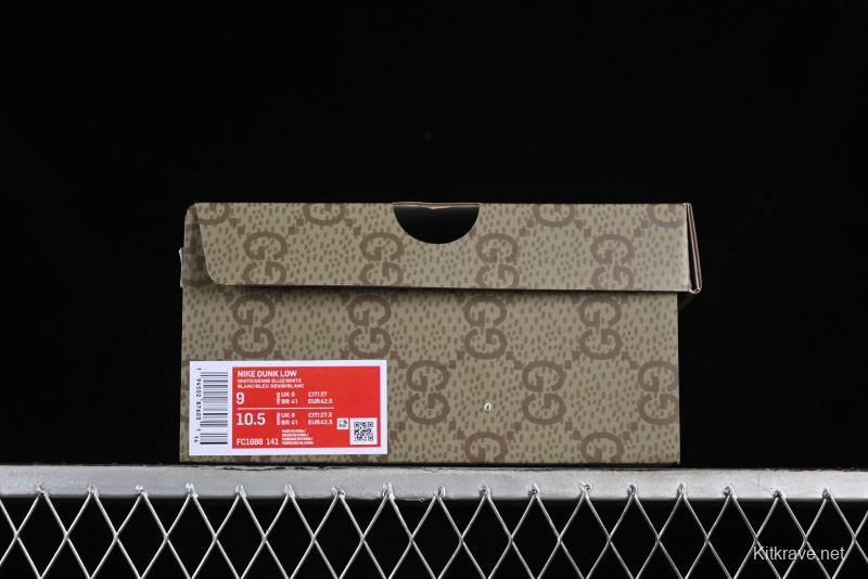 Nike SB Dunk Low Gucci Collaboration - Denim with Light Blue Swoosh Anniversary High-End Custom Low-Top Casual Sneakers - FC1688-141