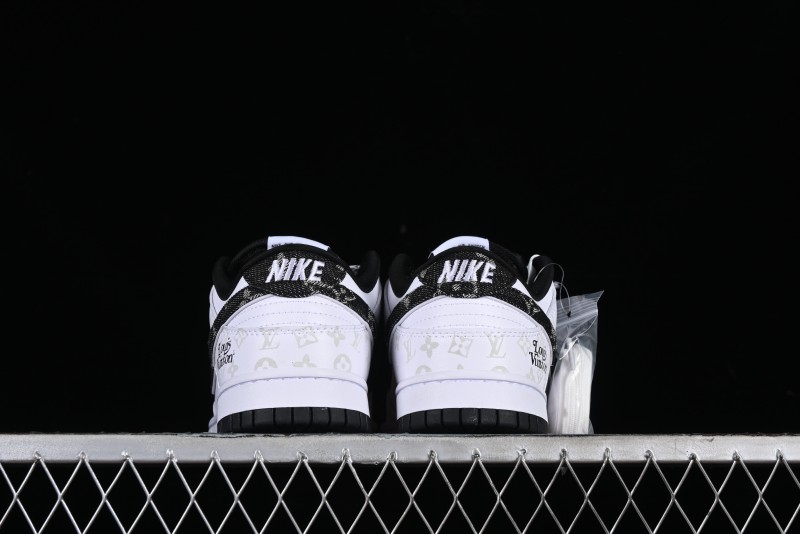 Nike SB Dunk Low LV Collaboration - Dark Night Elf High-End Custom Low-Top Casual Skate Shoes - DD1391-136