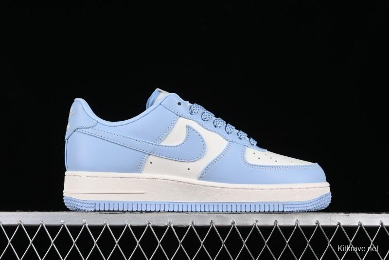 Nike Air Force 1 '07 Low Stussy Collaboration - Sky Blue Low-Top Casual Sneakers - BB9599-201