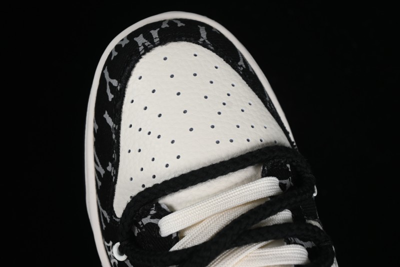 Nike SB Dunk Low MLB Strap Collaboration - Black Denim Print Anniversary Custom Low-Top Casual Sneakers - SJ2068-251