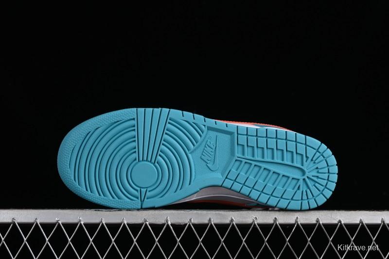 Nike SB Dunk Low Casual Skate Shoes in White Green Orange - DV0833-102