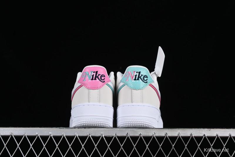 Nike Air Force 1 '07 Low Grey White Pink Casual Sneakers - HM3694-011