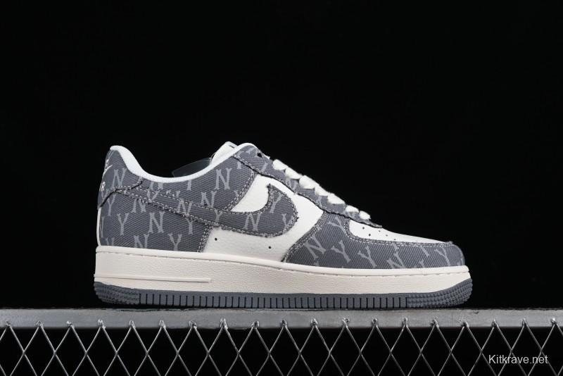 Nike Air Force 1 '07 Low LV Collaboration - Grey Double Swoosh Casual Sneakers - HD1968-030