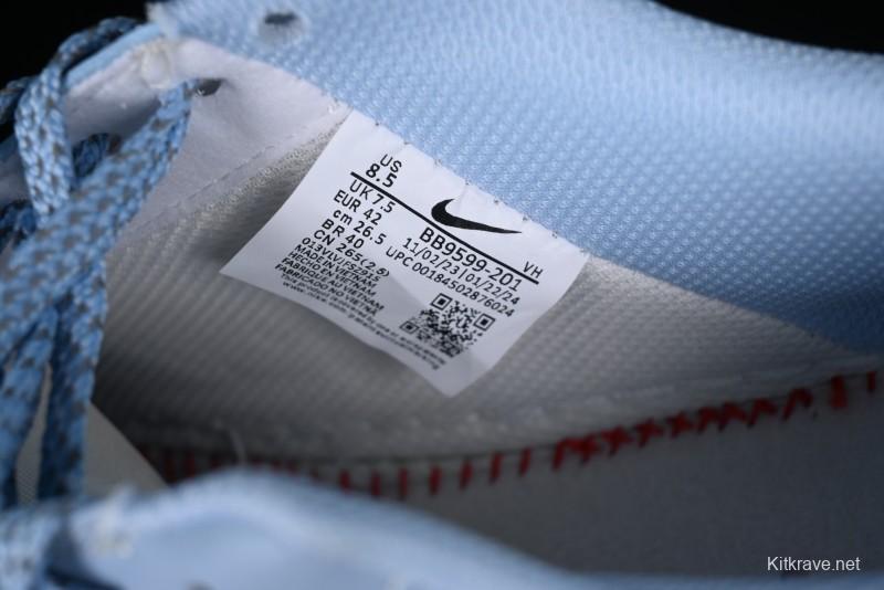 Nike Air Force 1 '07 Low Stussy Collaboration - Sky Blue Low-Top Casual Sneakers - BB9599-201