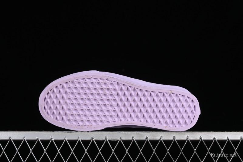 Vans Authentic White Purple Canvas Skate Shoes - VN0009PVCGX