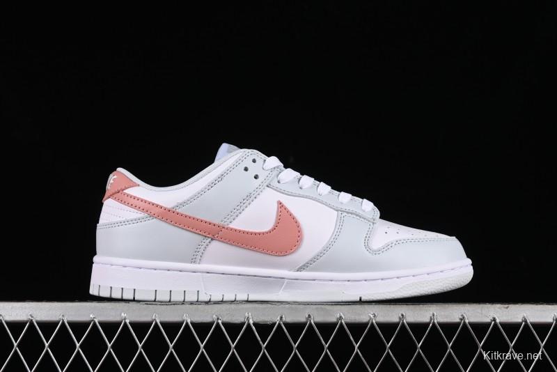 Nike SB Dunk Low White Grey Pink Skateboarding Shoes - HF0730-160