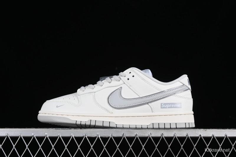 Nike Supreme x Nike SB Dunk Low Casual Skate Shoes in Beige Grey - RM2308-233