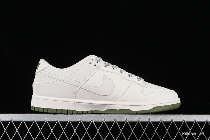 Nike SB Dunk Low LV Collaboration - Beige Green Luxury Custom Low-Top Casual Sneakers - XX2025-318