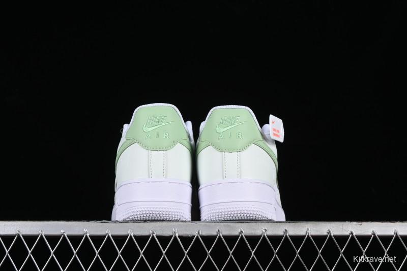 Nike Air Force 1 '07 Low Casual Sneakers with Anime-inspired Green Apple Spray Paint Design - DY8899-002